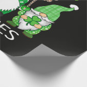 St Patricks Day Glückskleeblatt Leopard Geschenkpapier (Ecke)