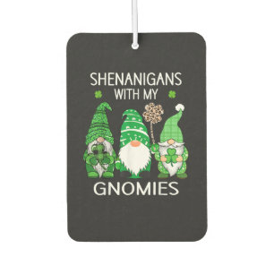 St. Patricks Day Glückskleeblatt Leopard Gnome Autolufterfrischer