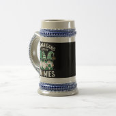 St Patricks Day Glückskleeblatt Leopard Gnome Bierglas (Vorderseite Links)