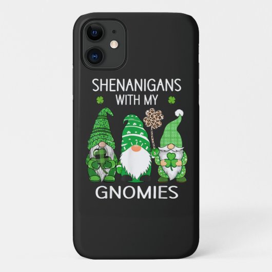 St Patricks Day Glückskleeblatt Leopard Gnome Case-Mate iPhone Hülle (Rückseite)