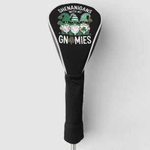 St Patricks Day Glückskleeblatt Leopard Gnome  Golf Headcover