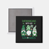 St Patricks Day Glückskleeblatt Leopard Gnome Iris Magnet (Vorderseite/Rückseite)