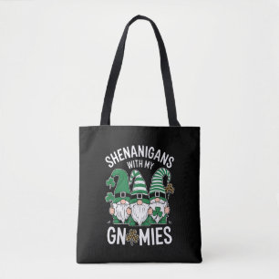 St Patricks Day Glückskleeblatt Leopard Gnome  Tasche