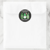 St Patricks Day Glückskleeblatt Leopard Runder Aufkleber (Tasche)