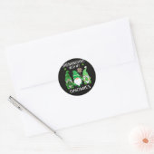 St Patricks Day Glückskleeblatt Leopard Runder Aufkleber (Umschlag)