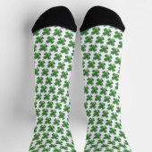 St. Patrick's Day Glückskleeblatt-Muster Socken (Oben)