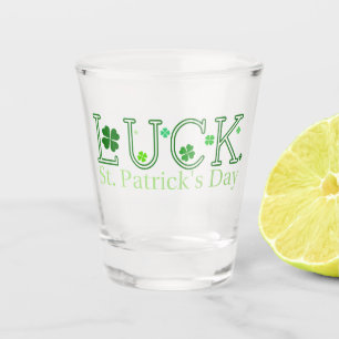 St. Patricks Day Glückskleeblätter Schnapsglas