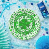 St. Patricks Day Glücksschleifen Personalisiert Pappteller (Party)