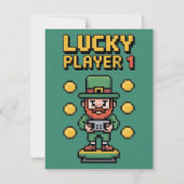 St. Patrick's Day Glücksspieler Feiertagskarte (Vorderseite)