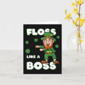 St Patricks Day glüht wie Boss Leprechaun Boys Karte (Gelbe Blume)