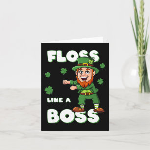 St Patricks Day glüht wie Boss Leprechaun Boys Karte