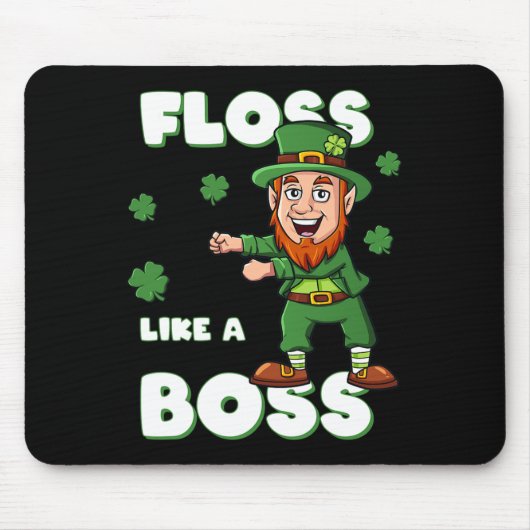 St Patricks Day glüht wie Boss Leprechaun Boys Mousepad (Vorne)