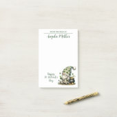 St. Patrick's Day-Gnom-Notizzettel Post-it Klebezettel (Auf Schreibtisch)