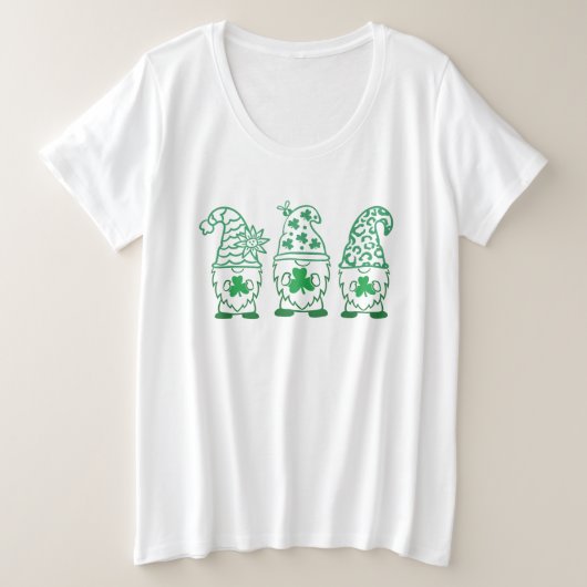 St. Patrick's Day Gnome-67845 Große Größe T-Shirt (Design vorne)