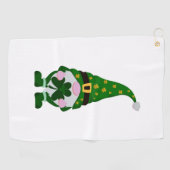 St Patrick's Day Gnome Golfhandtuch (Horizontal)