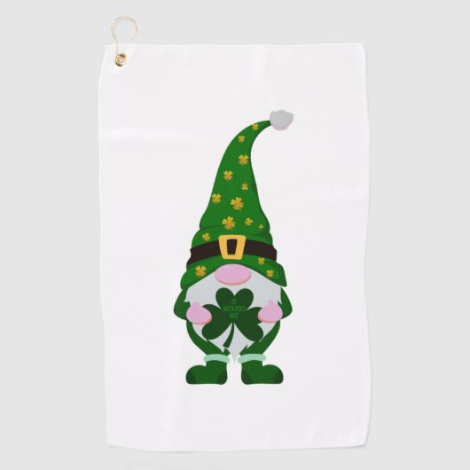 St Patrick's Day Gnome Golfhandtuch (Vorderseite)