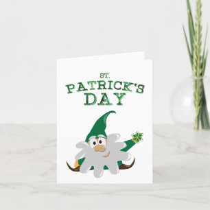 St Patrick's Day Gnome Holiday Card Feiertagskarte