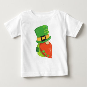 St. Patrick's Day Gnome, Leprechaun Hat, Clovers Baby T-shirt