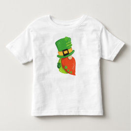 St. Patrick's Day Gnome, Leprechaun Hat, Clovers Kleinkind T-shirt