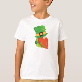 St. Patrick's Day Gnome, Leprechaun Hat, Clovers T-Shirt (Vorderseite)