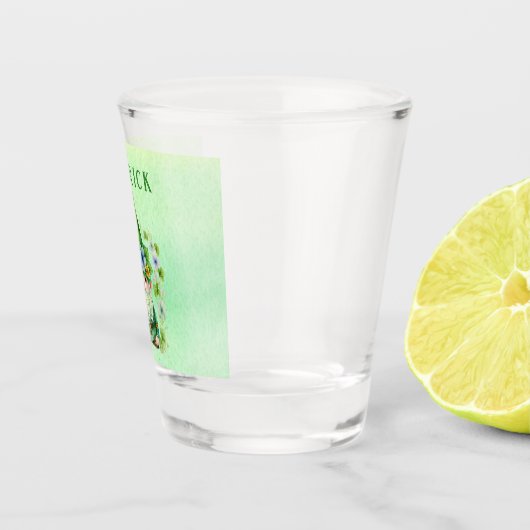 St Patricks Day Gnome Leprechaun Personalisiert Schnapsglas (Rechts)