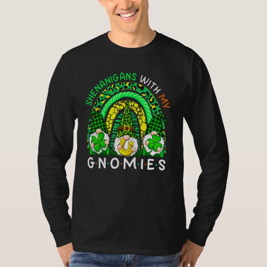 St Patricks Day Gnome Let Shenanigans Begin Shamro T-Shirt (Vorderseite)