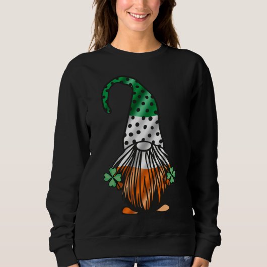 St Patrick's Day Gnome Long Legged Gnomes Irish Gr Sweatshirt (Vorderseite)