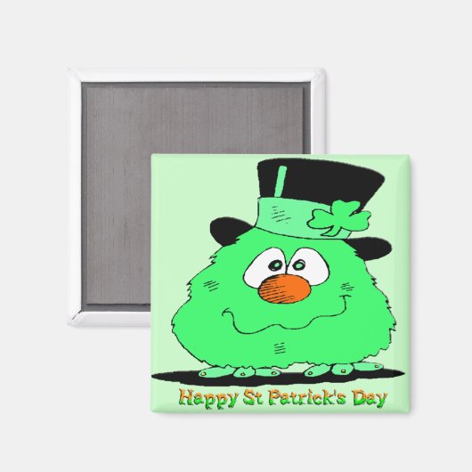 St Patrick's Day Gnome Magnet (Vorderseite/Rückseite)