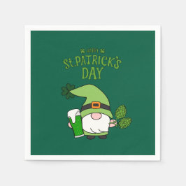 St. Patrick's Day Gnome Napkins Serviette
