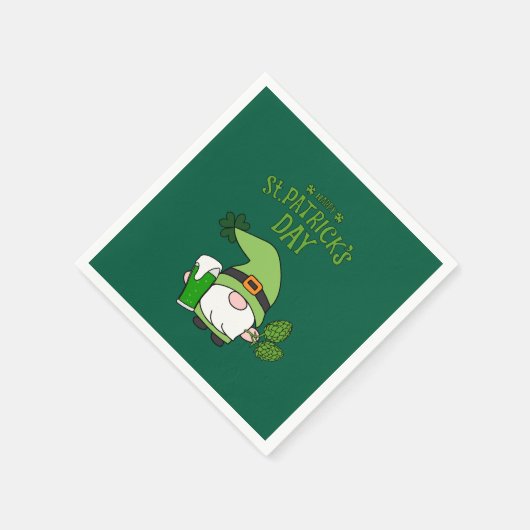 St. Patrick's Day Gnome Napkins Serviette (Ecke)