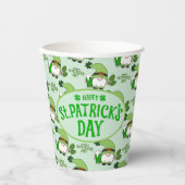 St. Patrick's Day Gnome Paper Cup Pappbecher (Vorderseite)