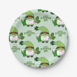 St. Patrick's Day Gnome Paper Plate Pappteller