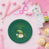 St. Patrick's Day Gnome Paper Plate Pappteller (Party)