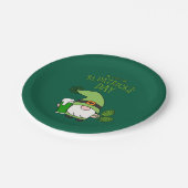 St. Patrick's Day Gnome Paper Plate Pappteller (Schrägansicht)