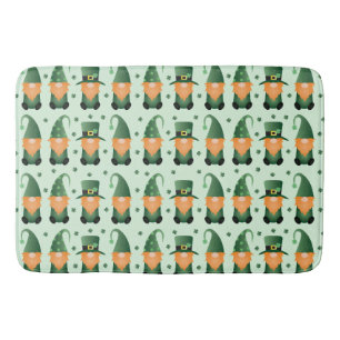 St Patricks Day Gnome Pattern Badematte