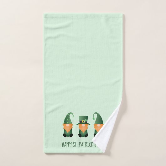 St Patricks Day Gnome Pattern Badhandtuch Set (Handtuch)