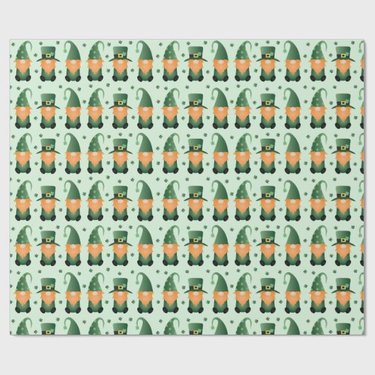 St Patricks Day Gnome Pattern Geschenkpapier (Flach)