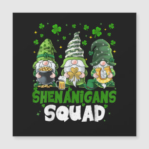 St Patricks Day Gnome Schabernack Squad Heiliger Magnetkarte