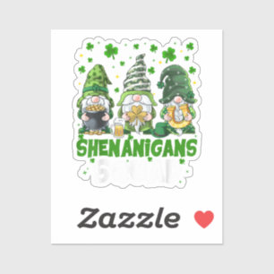 St Patricks Day Gnome Schabernack-Squadron Heilige Aufkleber
