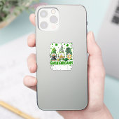 St Patricks Day Gnome Schabernack-Squadron Heilige Aufkleber (Telefon)