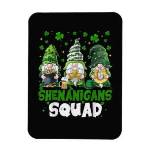 St Patricks Day Gnome Shenanigans Squad Heiliger Magnet