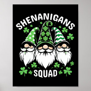 St Patricks Day Gnome Shenanigans Squad Männer Fra Poster