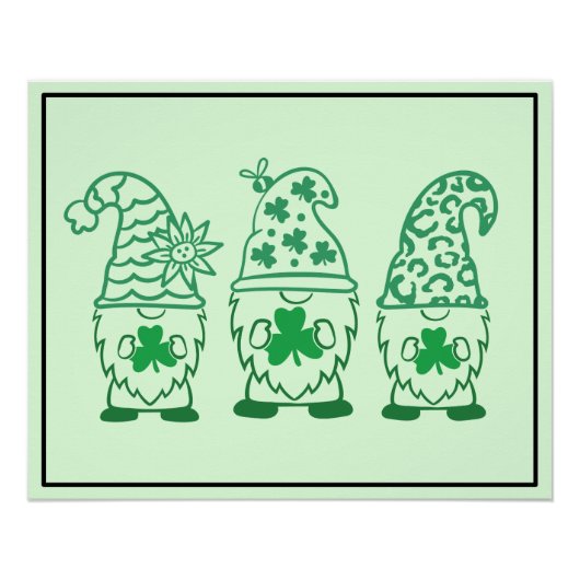 St. Patrick's Day Gnomes-60682 Poster (Vorderseite)
