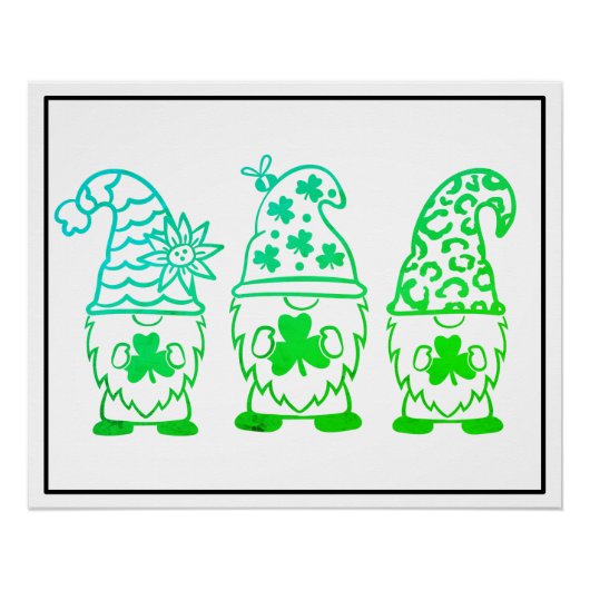 St. Patrick's Day Gnomes-60682 Poster (Vorderseite)
