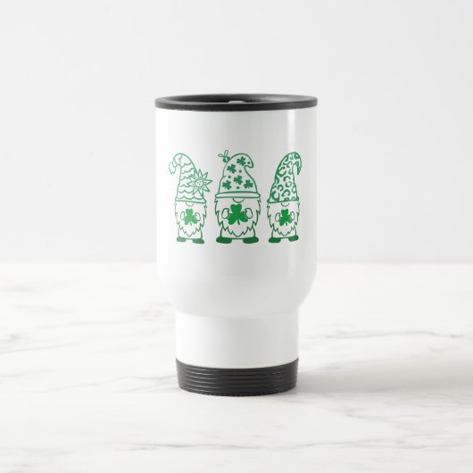 St. Patrick's Day Gnomes-60682 Reisebecher (Mittel)