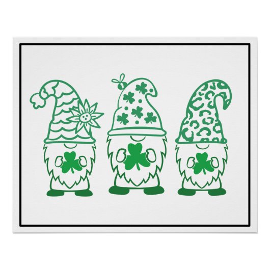 St. Patrick's Day Gnomes-67845 Poster (Vorderseite)