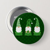 St Patricks Day Gnomes Button (Vorne & Hinten)