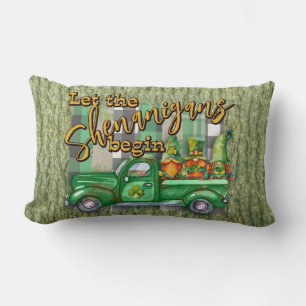St. Patrick's Day Gnomes in Truck Shenanigans Lendenkissen