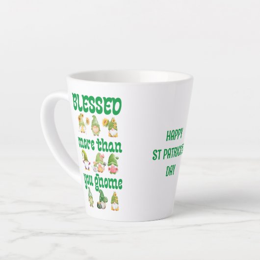 St Patrick's Day Gnomes Milchtasse (Linke Ecke)