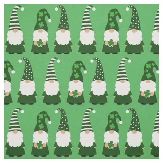 St Patricks Day Gnomes Niedlich Green Stoff (Muster)